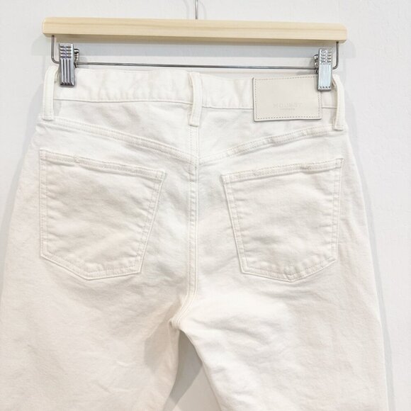 Moussy Vintage Denim MV Burnside Raw Hem Skinny Jeans Designer Luxury White 26 - Picture 10 of 13